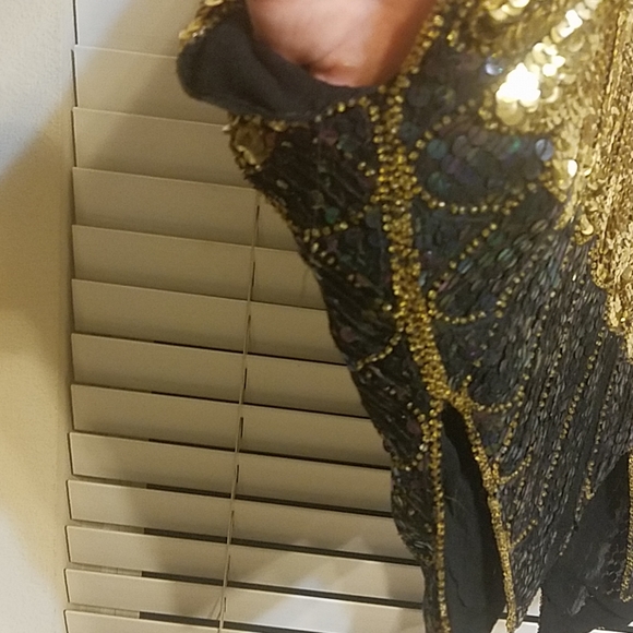 Vintage Sequins Butterfly Blouse/Wrap - Picture 3 of 5